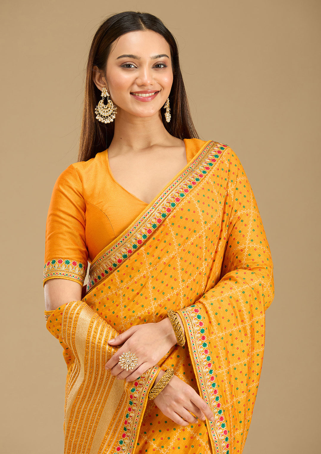 Umasutra saree mustard 